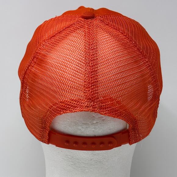 Vintage 80s Houston Astros Trucker Hat Baseball Cap Orange Mesh Snapback MLB - Picture 3 of 9